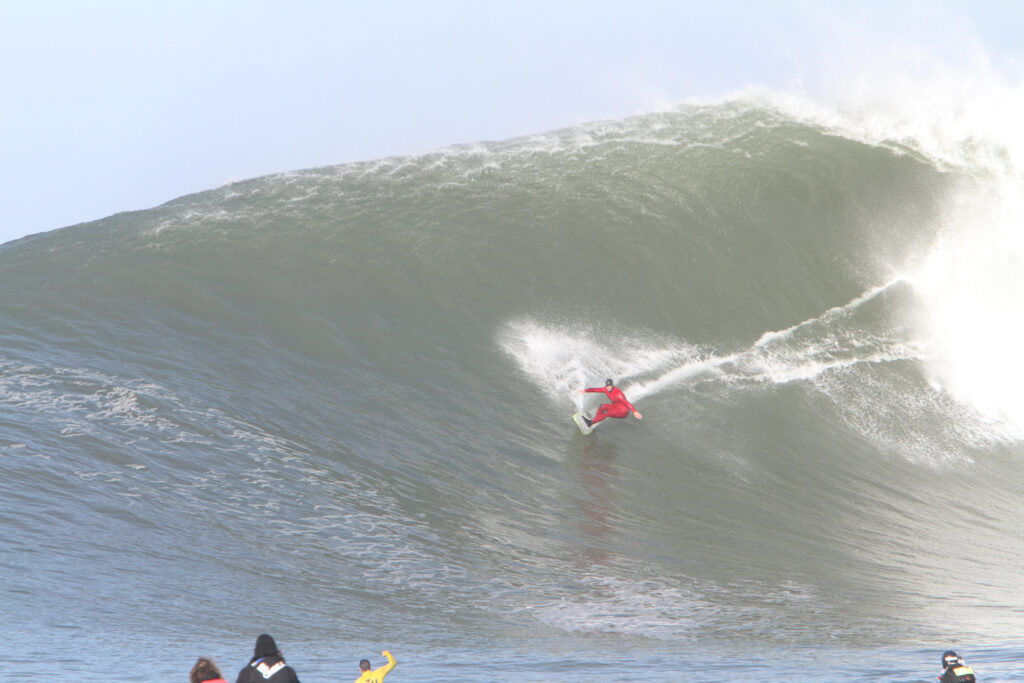 A person on a wave.