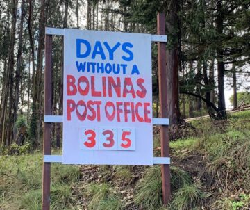 A sign.