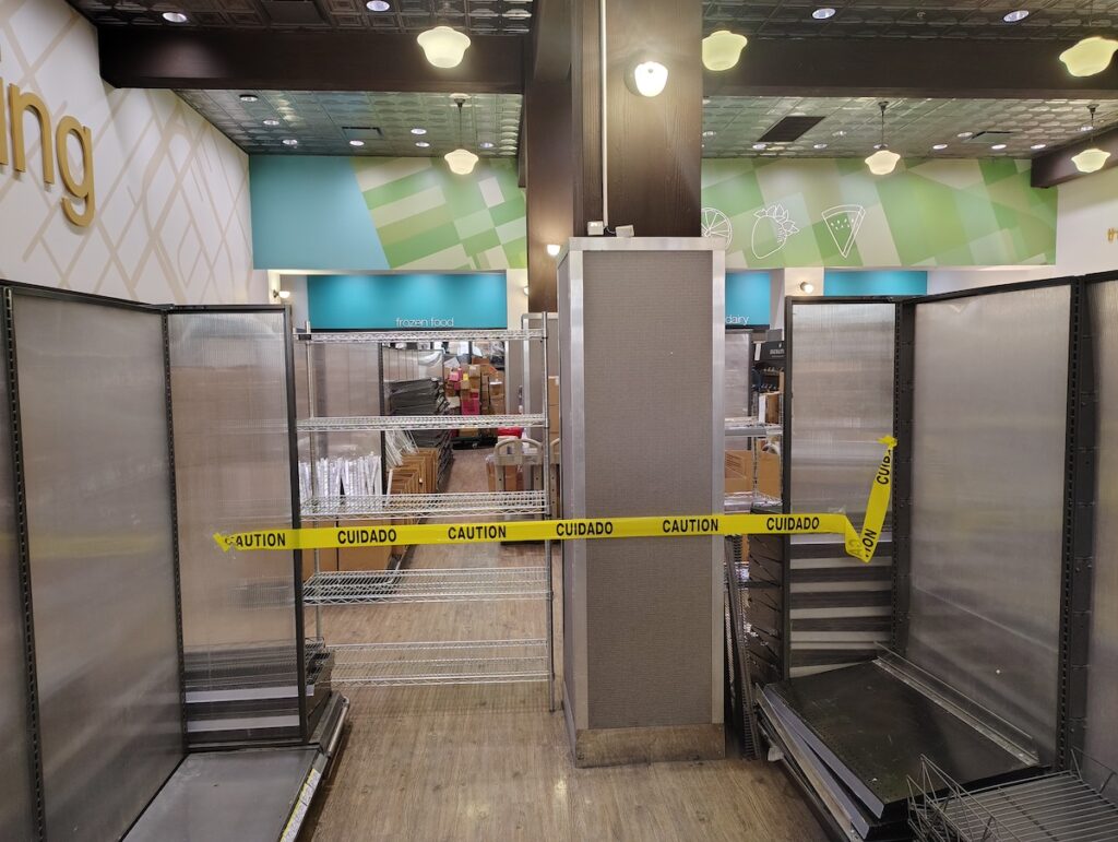 A very empty Walgreens closing in San Francisco